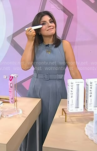 Adrianna's belted denim midi dress on Today