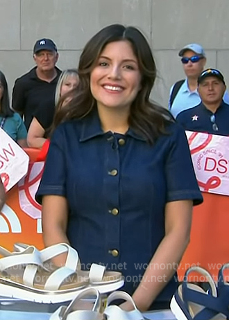 Adrianna's button front denim dress on Today