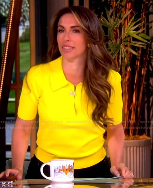 Alyssa's yellow polo on The View