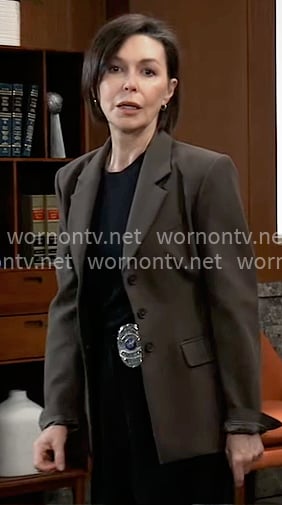 Anna's brown blazer on General Hospital