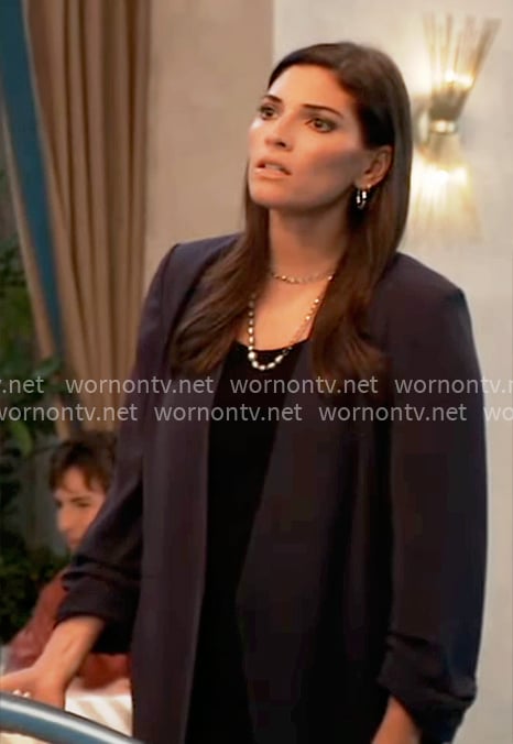 Brook-Lynn's navy jacket on General Hospital