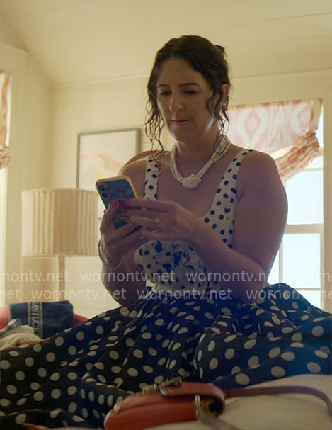 Brooke's polka dot dress on The Five Star Weekend