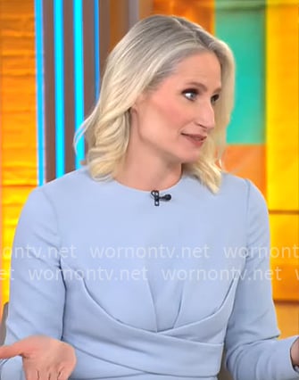 Caroline Polisi's light blue dress on CBS Mornings