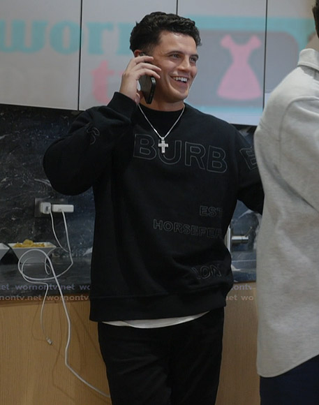 Christian's black sweatshirt on Next Gen NYC
