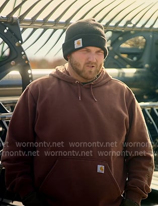 Cole's brown hoodie on The McBee Dynasty Real American Cowboys
