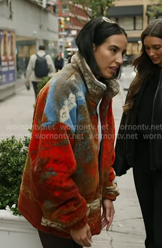 Danielle's multicolor fleece jacket on In The City