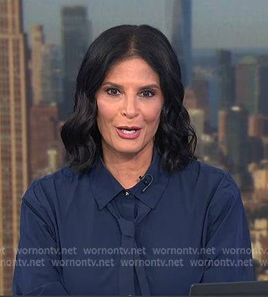 Darlene's navy shirtdress on Today