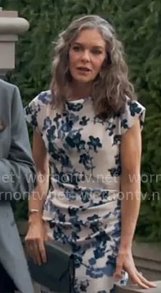 Diane's blue floral dress on The Young and the Restless