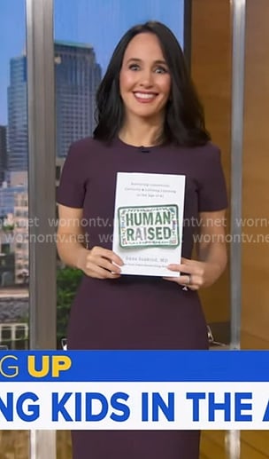 Dr. Dana Suskind's purple sheath dress on Good Morning America