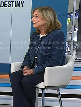 Dr. Florence Comite's indigo denim tweed jacket on Today