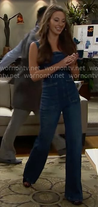 Dylan's denim jumpsuit on The Bold and the Beautiful