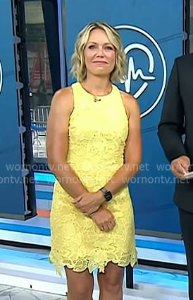 Dylan's yellow sleeveless lace dress on Today