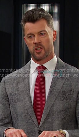 EJ's grey plaid suit on Days of our Lives