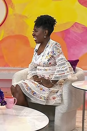 Elaine Swann's floral lace dress on Today