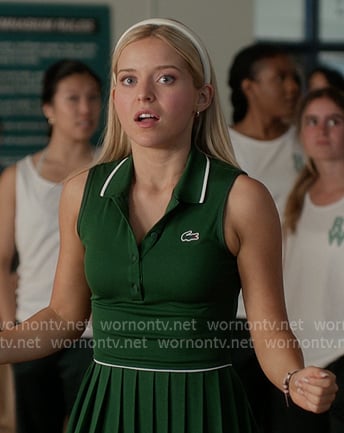 Elle's green pleated tennis dress on Elle