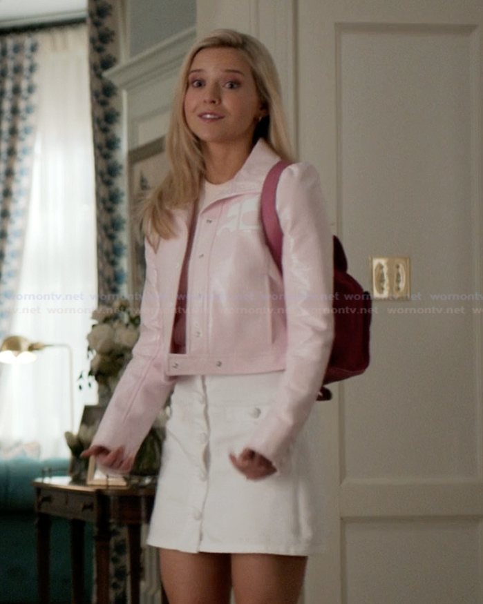 Elle's pink leather jacket on Elle