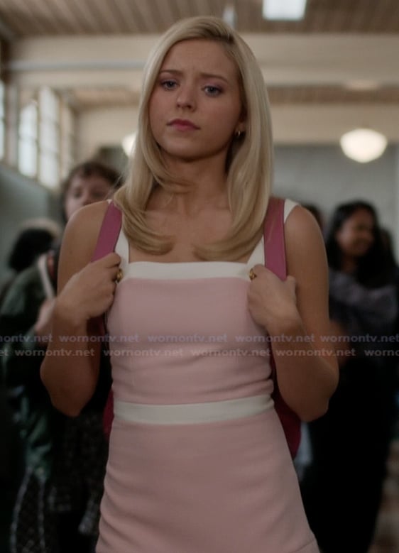 Elle's pink mini dress on Elle