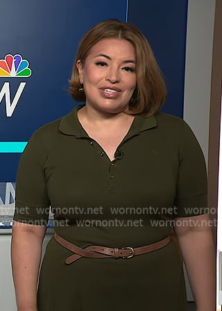 Gilma's khaki green polo dress on NBC News Daily