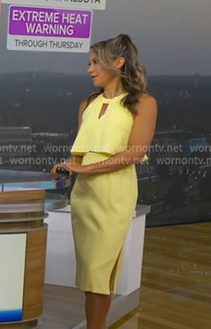Ginger's yellow keyhole dress on Good Morning America