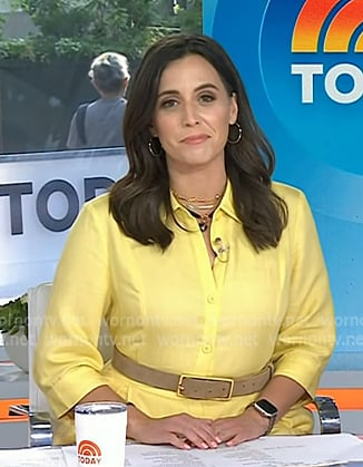 Hallie's beige suede belt on Today