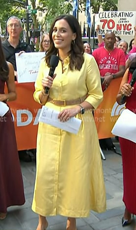 Hallie's yellow shirtdress on Today