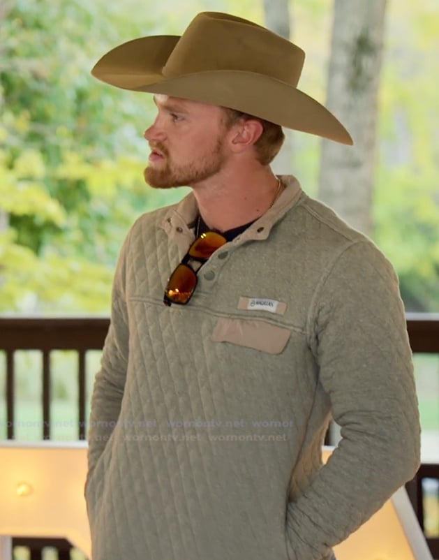 Jake's quilted long sleeve top on The McBee Dynasty Real American Cowboys