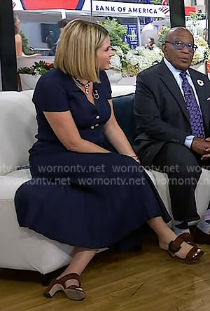 Jenna's brown suede heel sandals on Today