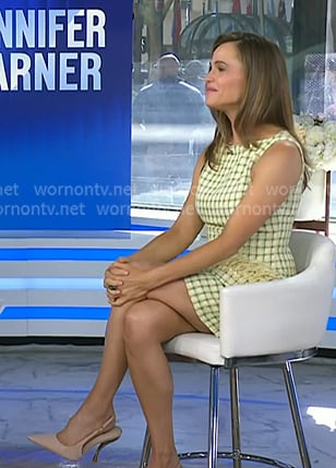 Jennifer Garner's yellow check mini dress on Today