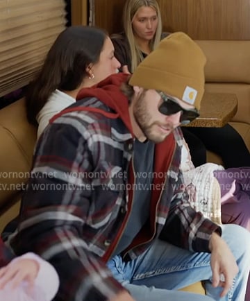 Jesse's plaid hooded jacket on The McBee Dynasty Real American Cowboys