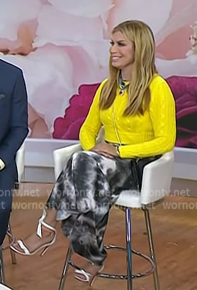Jill's white knot leather heel sandals on Today