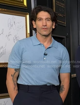 Jon Bernthal's blue polo on Good Morning America