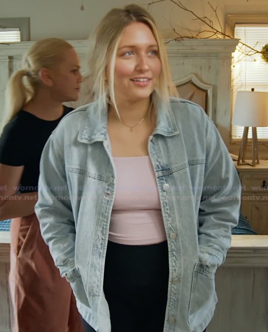 Kacie's denim jacket on The McBee Dynasty Real American Cowboys
