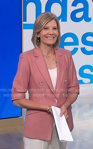 Kate's pink elbow sleeve blazer on NBC News Daily