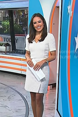 Kaylee's v-neck tweed mini dress on Today