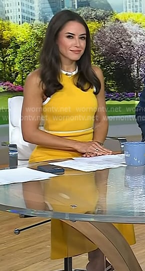 Kaylee's yellow sleeveless ribbed dress on Today