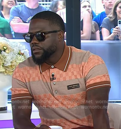 Kevin Hart's striped polo on Today