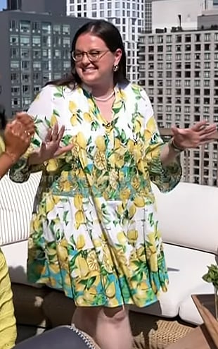 Krissy Downey's white lemon print dress on Today