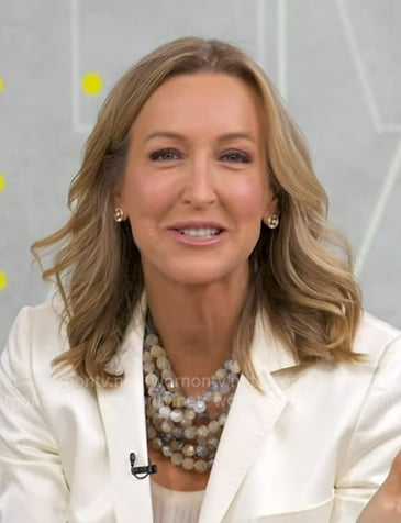Lara's marble stone layered necklace on Good Morning America