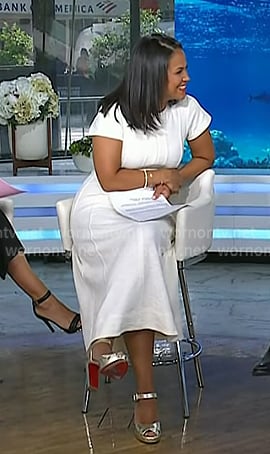 Laura's metallic gold heel sandals on Today