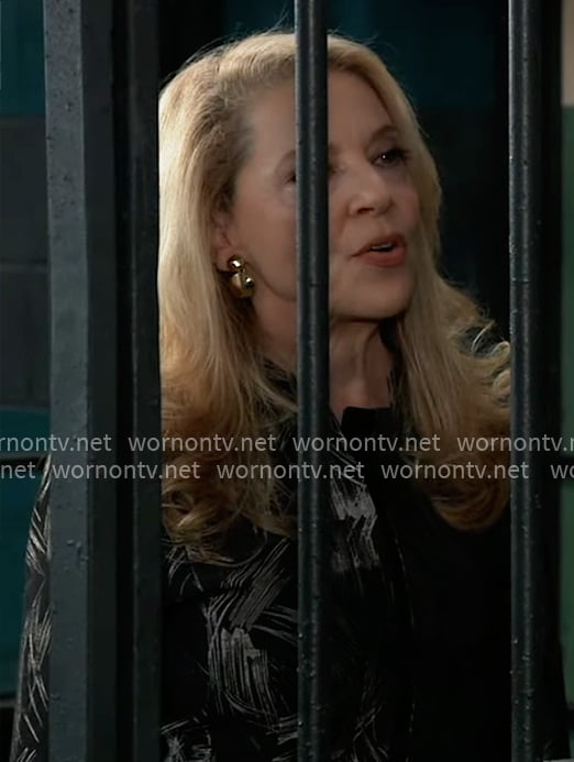 Liesl's metallic printed jacket on General Hospital