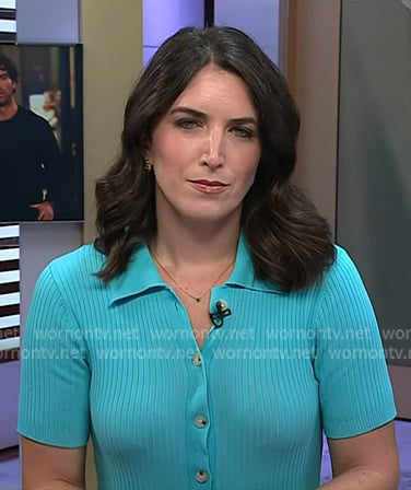 Liz's blue ribbed polo dress on Today