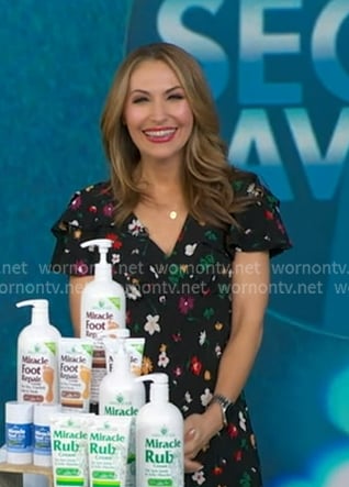 Lori's black floral maxi dress on Good Morning America