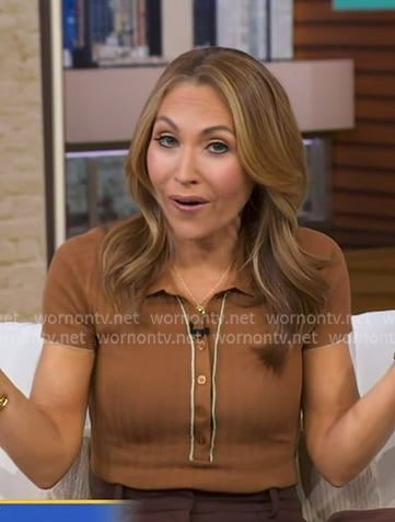 Lori's brown polo on Good Morning America
