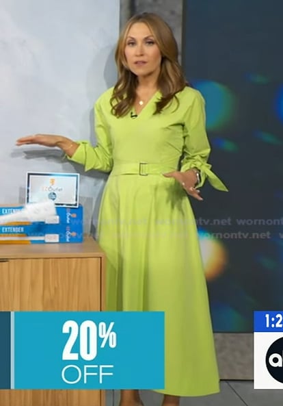 Lori's green belted shirtdress on Good Morning America