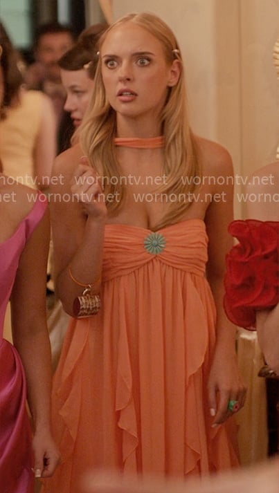 Madison's orange dress on Elle
