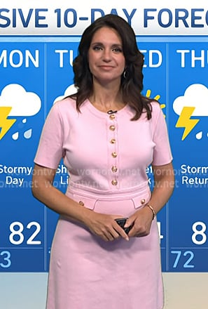 Maria's pink button front dress on Today