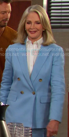 Marlena's light blue blazer and pant suit on Days of our Lives