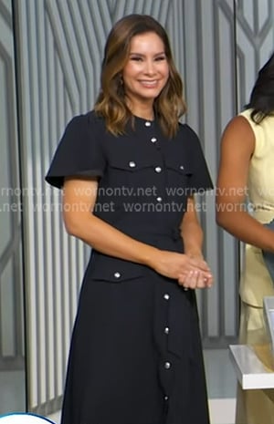 Rebecca's navy utility shirtdress on Good Morning America