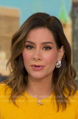 Rebecca's silver knot earrings on Good Morning America