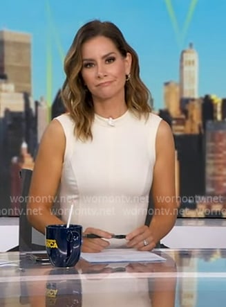 Rebecca's white sleeveless dress on Good Morning America